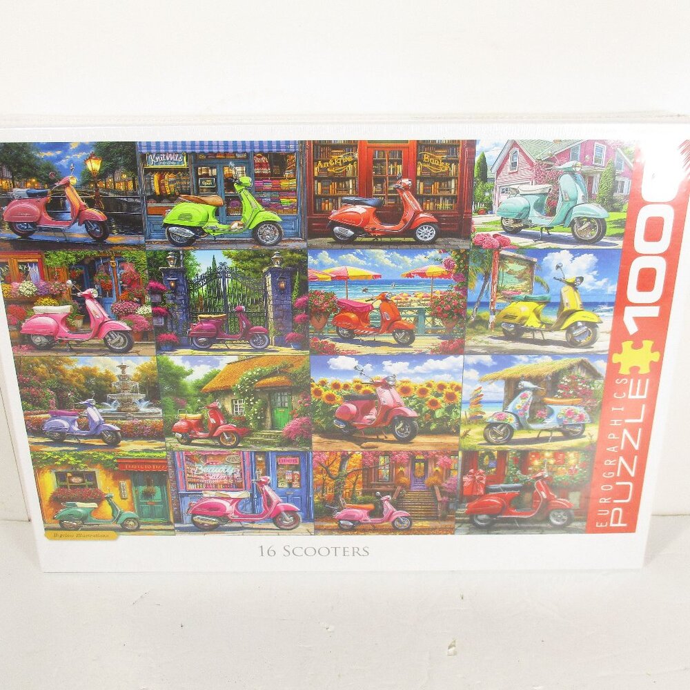 16 Scooters 1000 Piece Jigsaw Puzzle Eurographics NEW and SEALED